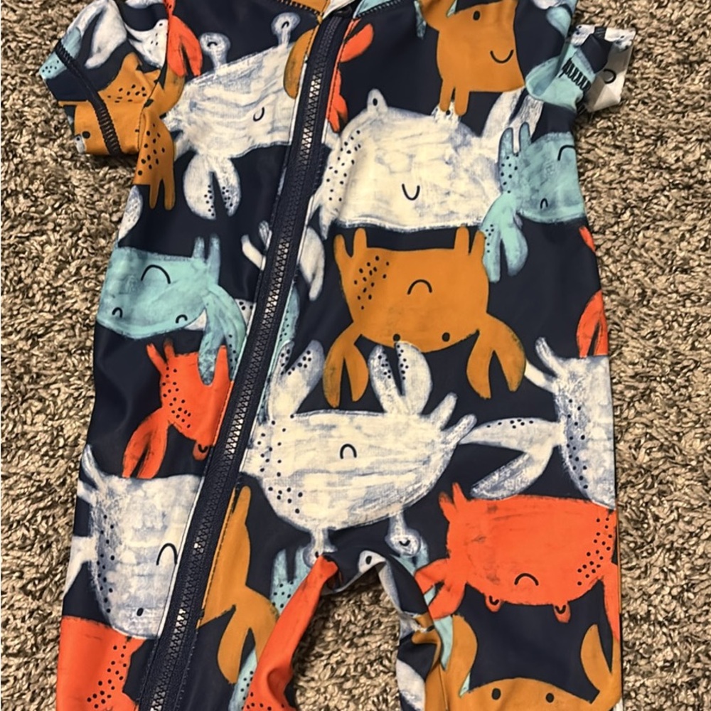 Carter's Crab Print Swim Bodysuit